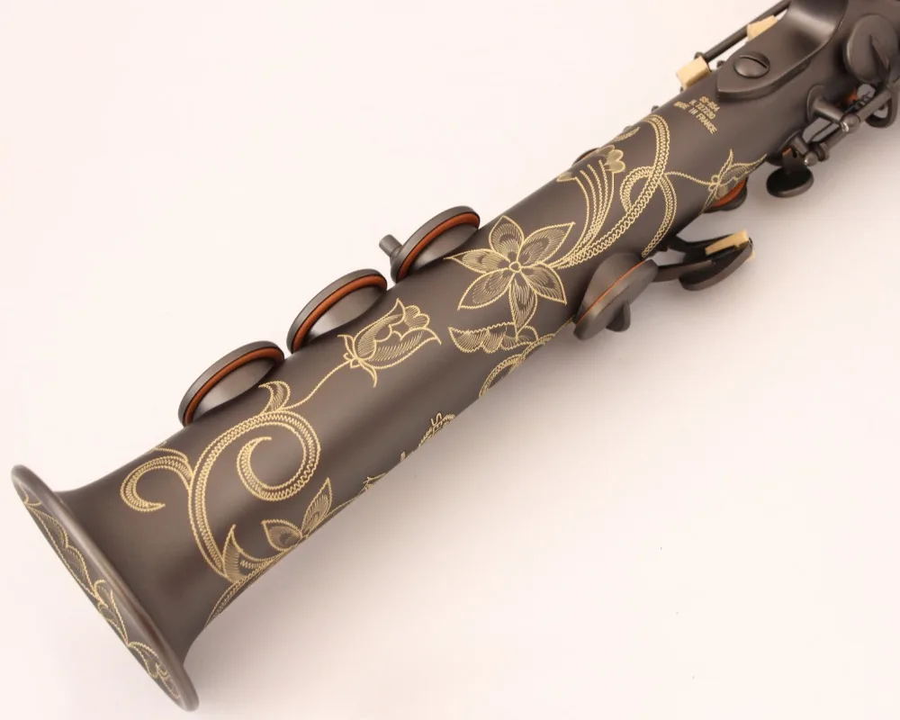 Музыкальный Fancier-клуб сопрано саксофон Ссылка 54 черный лак b-плоский сопрано Sax R54 с Чехол мундштук трости шеи