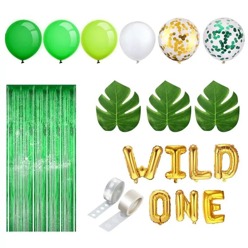 Wild One вечерние воздушные шары набор конфетти воздушные шары Детские тематические с днем рождения Имитация черепаха лист вечерние украшения поставки A35
