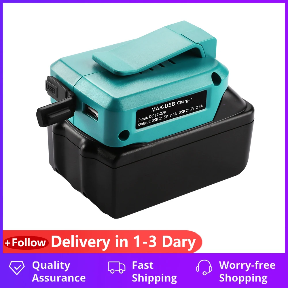 USB-адаптер для зарядки аккумуляторов Makita Для моделей Adp05 Bl1815 Bl1830 Bl1840 Bl1850 1415 14 4–18 В