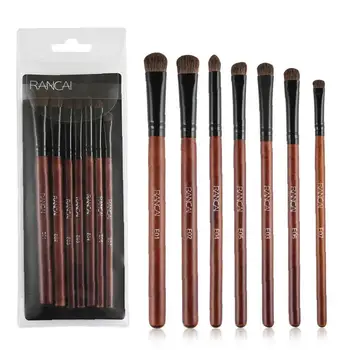 

7PCS Eyeshadow Makeup Brush Set Natural Hair Eyes Makeup Brushes Eyeshadow Eyebrow Blending Cosmetics Brushes