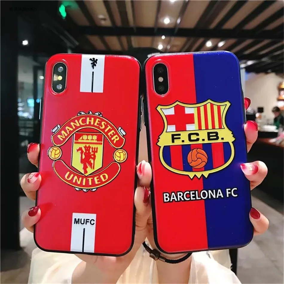

11 Pro XS Max XR X 8 7 6 Plus Fashion Football Phone Case Cover For iPhone Soft silicone Protective shell