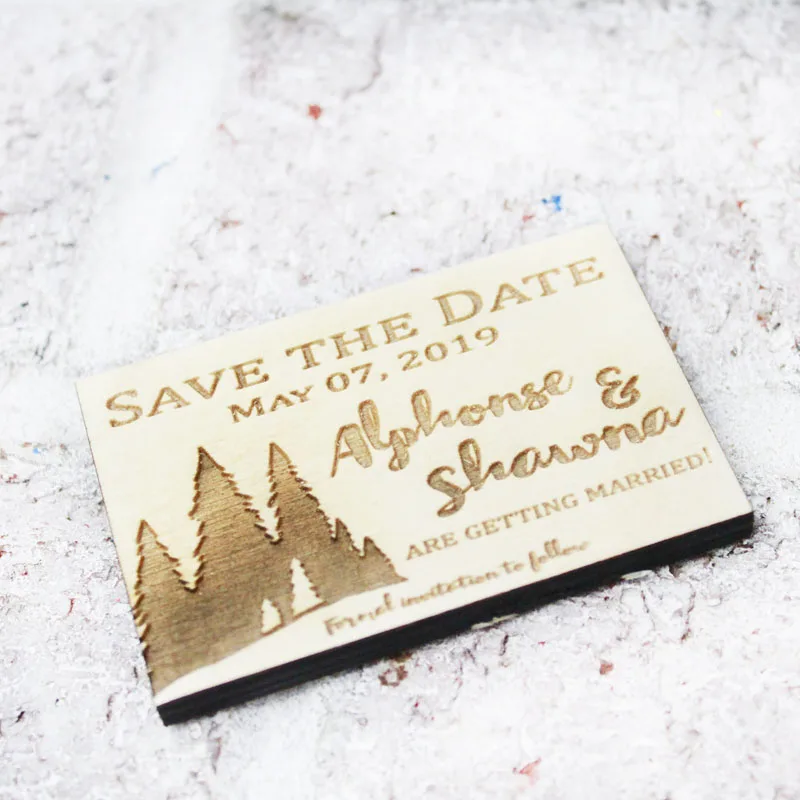  Personalized names rustic Wedding wooden Save the Date Magnets engagement party favors wedding Invi - 4.0002E+12