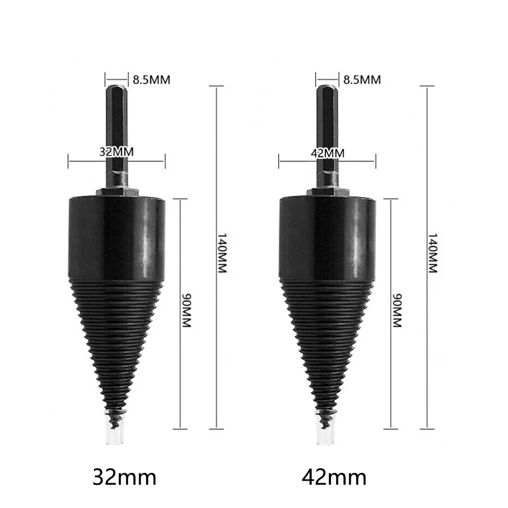 Дровяное сверло с винтовым разделителем для дома прочный шестигранный хвостовик резка из углеродистой стали быстрая высокоскоростная Дровокол конусный драйвер