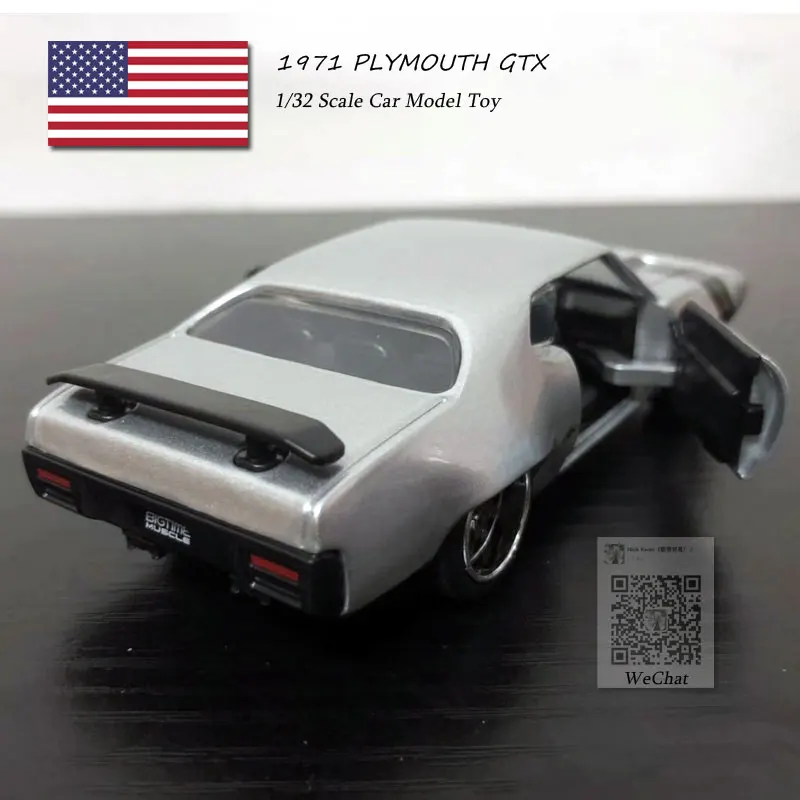 JADA 1/32 масштабная модель автомобиля игрушки 1971 Плимут GTX автомобиль из литого металла модель игрушки для подарка, дети, коллекция