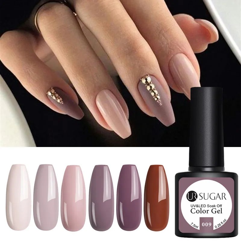 UR SUGAR 7.5ml Gel Nail Polish Nude Pink Matte Colors Soak Off UV LED Nail Polish Base and Top Coat
