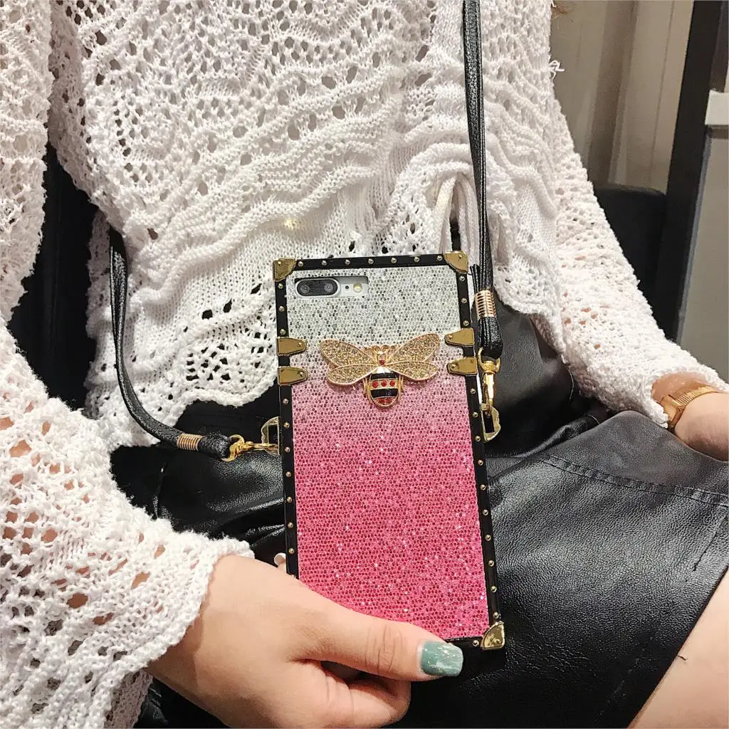 Для iphone 11 чехол для телефона, роскошный бренд, цветная Алмазная сумка для телефона, американские бренды для 7 6 6s 8 Plus X XR XS Max Pro Max 5 5S SE