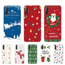 Новогодний ЧЕХОЛ ДЛЯ Vivo V17 Neo мягкий силиконовый чехол с 3D принтом