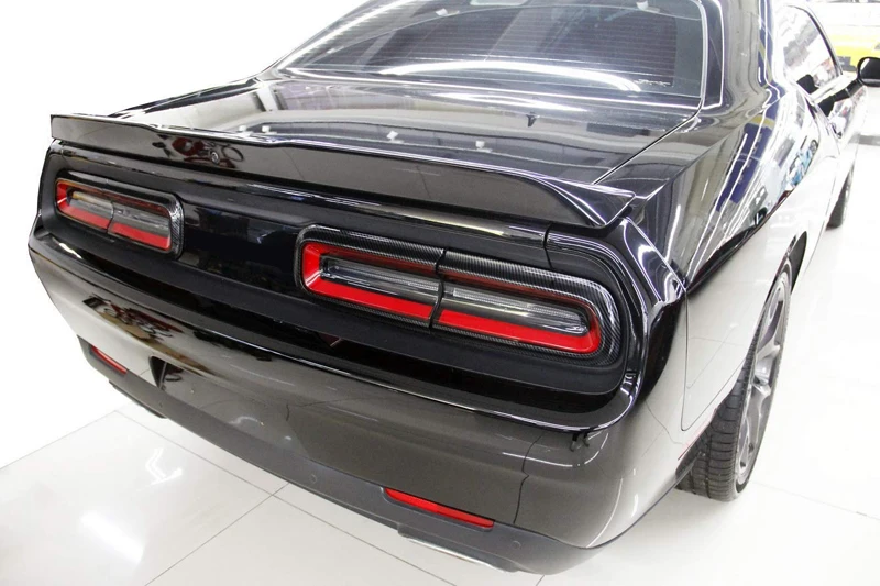 Для Dodge Challenger автомобильный Стайлинг ABS углеродное волокно задний противотуманный фонарь Крышка лампы отделка 4 шт. аксессуары