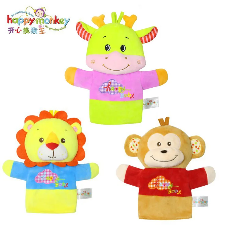 Счастливые обезьяны для родителей и детей Интерактивные животные Ручные куклы плюшевые игрушки