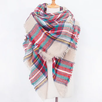 

Large Plaid Camouflage Ladies Square Scarf Color Plaid Shawl Acrylic Fashion Bufandas Invierno Mujer Unisex Sciarpa Donna Plaid