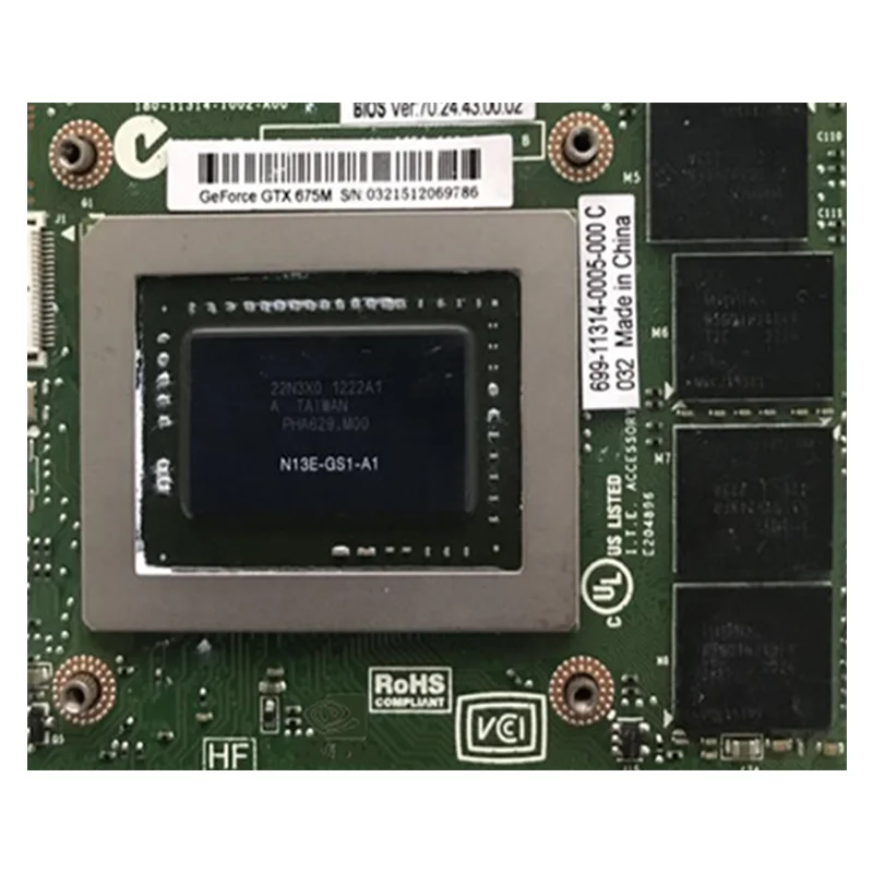 GTX675M GTX 675M GDDR5 2GB N13E-GS1-A1 Graphics