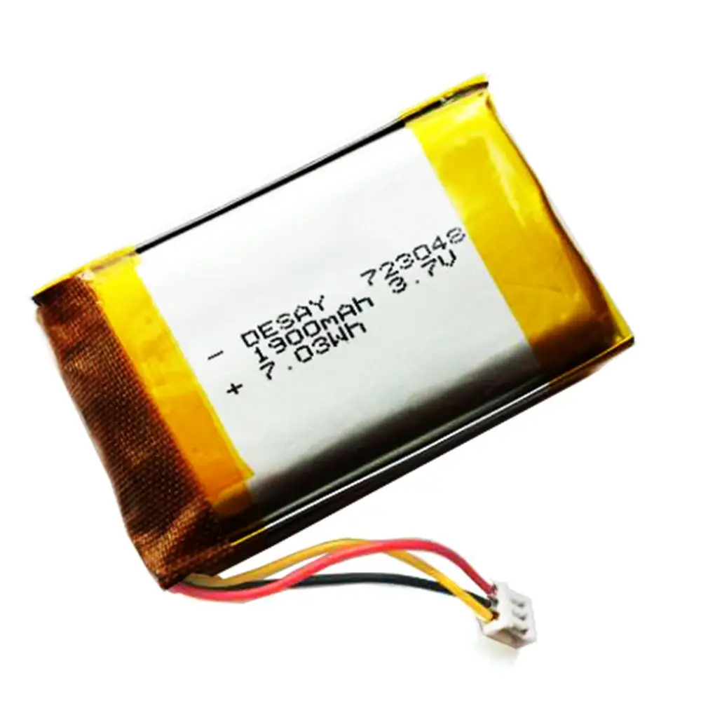 723048-2S 3,7 V 1900 mAh литий-полимерный аккумулятор с вилкой для домашних животных gps охотничья собака gps DVR MP3 MP4 723048
