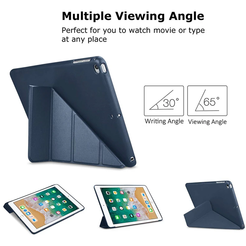 Для iPad 9,7 дюймов / чехол для iPad Air 1/2 чехол из искусственной кожи Волшебная многократная жесткая задняя крышка умный чехол с подставкой