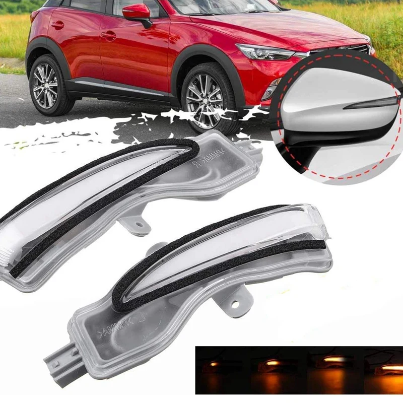 

Side Rearview Mirror Light Dynamic LED Mirror Turn Signal Light for Mazda CX-3 2016-2019 CX-4 2016-2019 CX-5 2015-2017