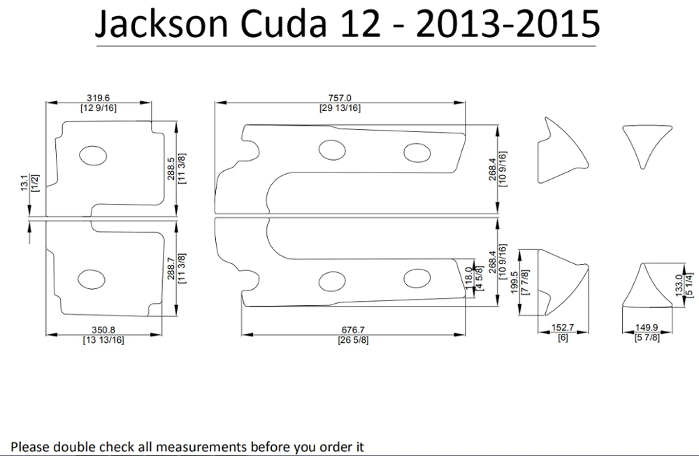2013- Jackson Cuda 12 Каяк Лодка EVA настил КОВРИКИ НАБОР 1/4"