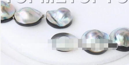 1" 22 мм Южное море серый Mabe жемчуг Ожерелье жемчужная застежка