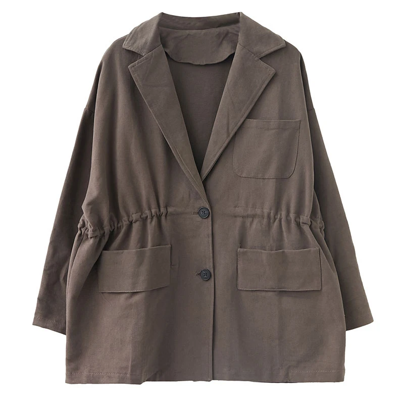 Oladivi Plus Size Women Clothing Autumn New Fashion Ladies Casual Blazers Female Overcoat Girl Leisure Coats Outerwears 4XL 3XL