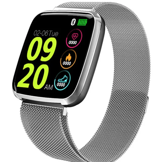 Steel Silver Новинка, женские спортивные Смарт-часы с шагомером, IP67, водонепроницаемые, фитнес-трекер, монитор сердечного ритма, мужские часы, умные часы для Android IOS - Цвет: Steel Silver