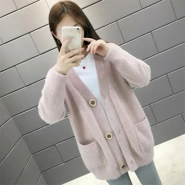 Blusas De Inverno Feminina, новинка 9270, зимний длинный вязаный кардиган с карманами, 66-1/F, 11 ряд, 5 полок