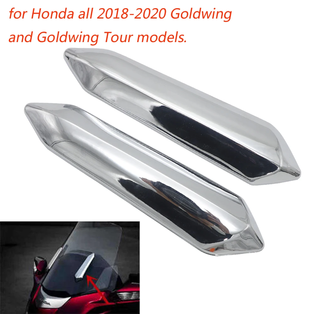 

Хромированные Декоративные Чехлы на лобовое стекло мотоцикла, чехлы для стойки лобового стекла, подходят для HONDA GL1800 2018 2019 2020