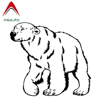 

Aliauto Cartoon Car Sticker Interesting Polar Bear Predator Decoration Silhouette Waterproof Reflective Decal Vinyl,15cm*14cm