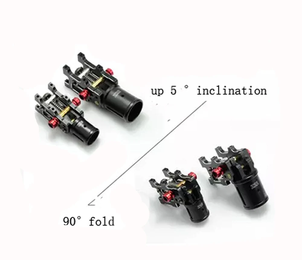 

1PCS Aluminum Alloy CNC 16 22 Z25 30 35 up 5 degree inclination Spring-type Folding Copter machine Arm Connector