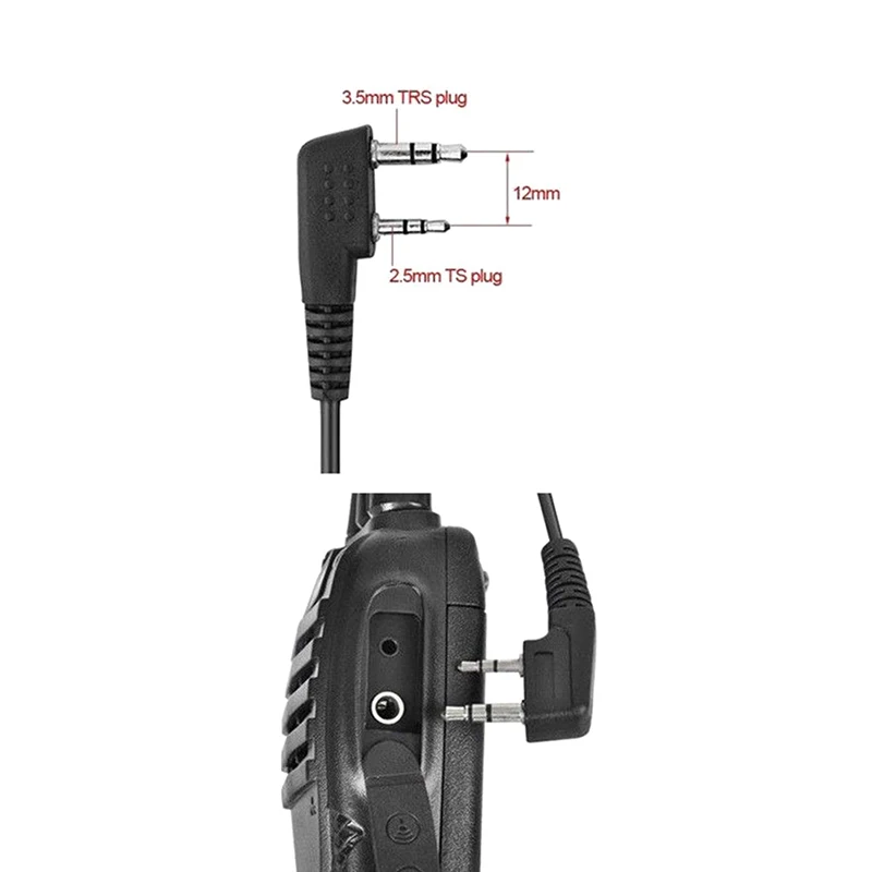 Портативная рация с наушниками гарнитура для Kenwood Baofeng портативная радио и