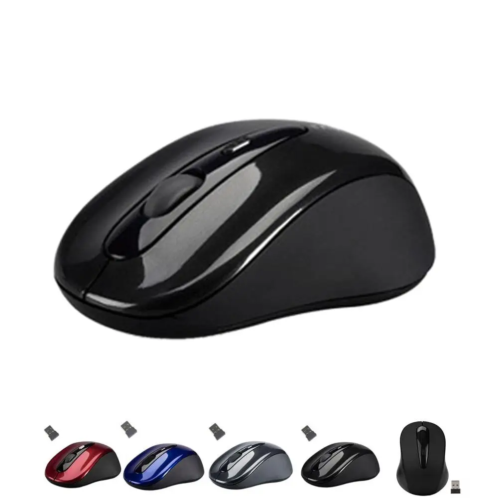 Universal 2.4GHz Wireless Mouse 1600DPI Optical Computer Cordless Office Mice with USB Receiver