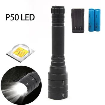 

Led Flashlight Most Super Powerful 18650 Long Flash Torch Light LED Tactical XHP50 Zoomable Lantern Torch With P50 Torcia Tourch