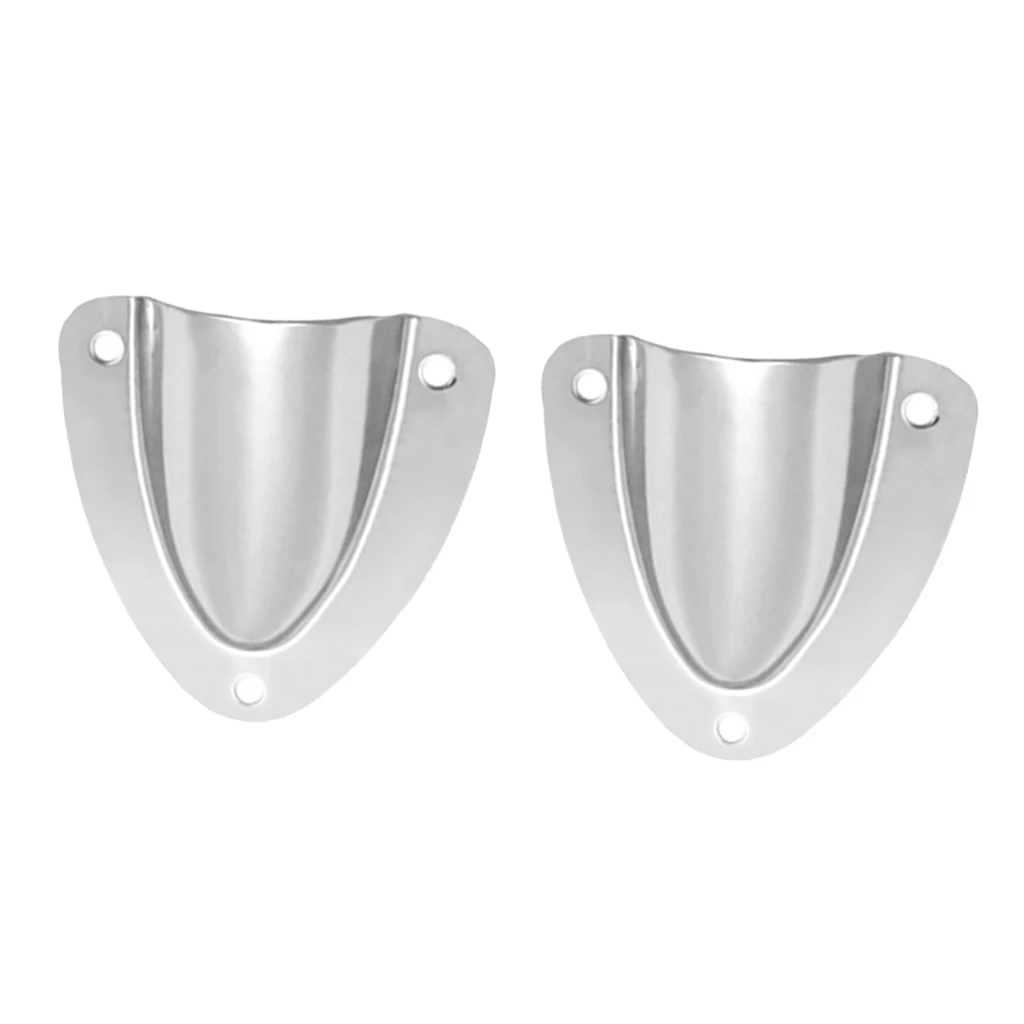 2 Sets Grade Stainless Steel Midget Clam Shell Wire Cable Vent Cover Silver
