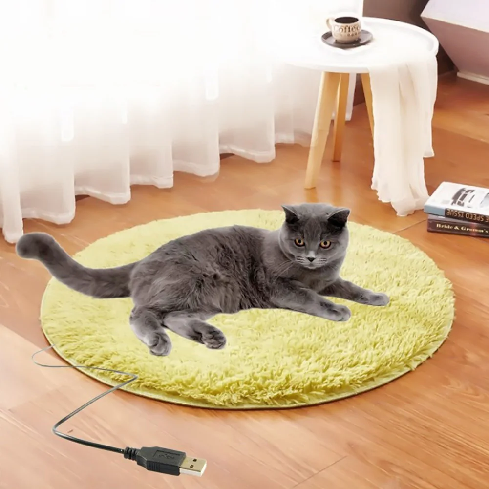 Зеленый Водонепроницаемый кот собака безопасность USB Перезаряжаемый низковольтный кровать электрическое одеяло Крытый подогреватель домашних животных подогреватель с теплозащитой коврик - Цвет: Зеленый