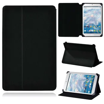 

Tablet Case for Acer Iconia One 7 B1-730/750/760/770/780/790 7 Inch Folding PU Leather Pure Black Tablet Cover Case+Free Stylus