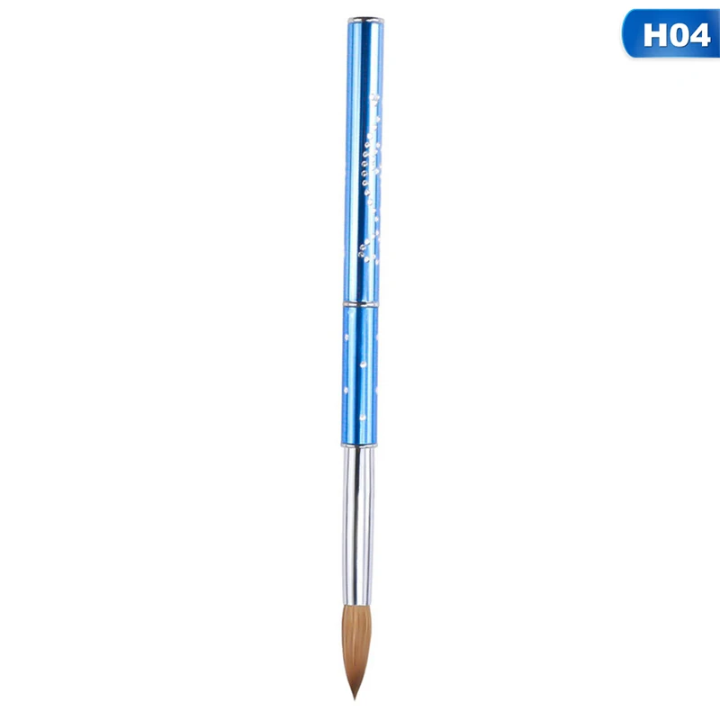 H04 Nail Pure Mane алюминиевая трубка металлическая ручка с кристаллами синяя точка дрель стержень коричневая ручка-резак Прямая - Цвет: H04