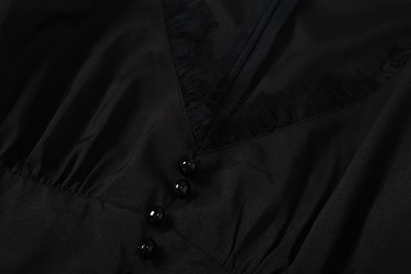 InsGoth черное платье для вечеринки женское готическое гранж элегантное ТРАПЕЦИЕВИДНОЕ мини платье с коротким рукавом женское повседневное уличное платье с v-образным вырезом