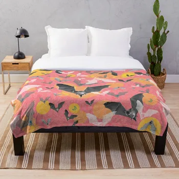 

Bats Halloween Blanket Wool Flannel Plush Blanket Bedspread For office Sherpa Blanket Couch Quilt Cover Travel