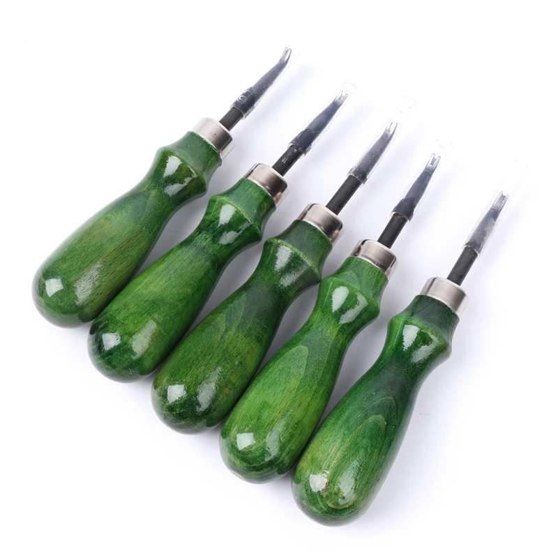 1 Набор кожаных кромок скашивая скошенная деревянная ручка ремесло Режущий инструмент для домашнего творчества набор E65B
