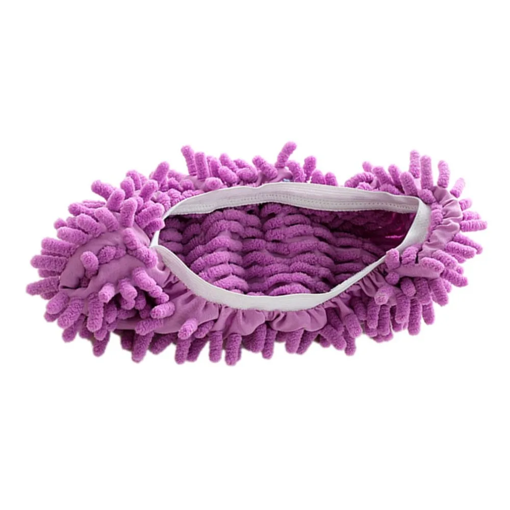 Lazy Mop Slippers Chenille Mopping Shoe Cover Lazy Shoe Cover Wiping Slippers Set Mop Headgear Portable