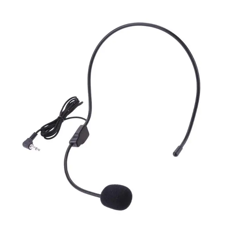 Portable Head-mounted Headset Microphone Wired 3.5mm Plug Guide Lecture Speech Headset Mic For Teaching Meeting