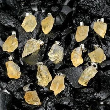 

Perforated Brazilian Natural Non Optimized Topaz Original Stone Pendant Diy Jewelry