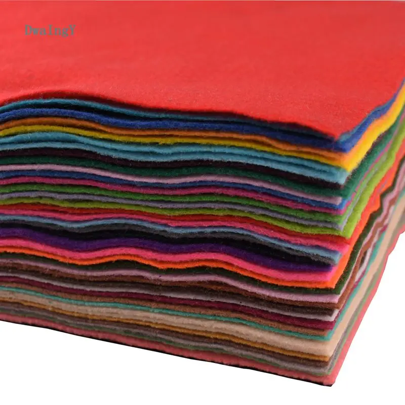 40pcs/lot Non Woven Felt Fabric Polyester Soft Felt Home Decoration Pattern Bundle DIY Sewing Craft 30x30cm/pcs