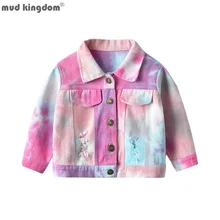 

Mudkingdom Fashion Boys Girls Denim Jackets Tie Dyed Button DownToddler Outerwear Coats Baby Boy Girl Spring Autumn Jean Jacket