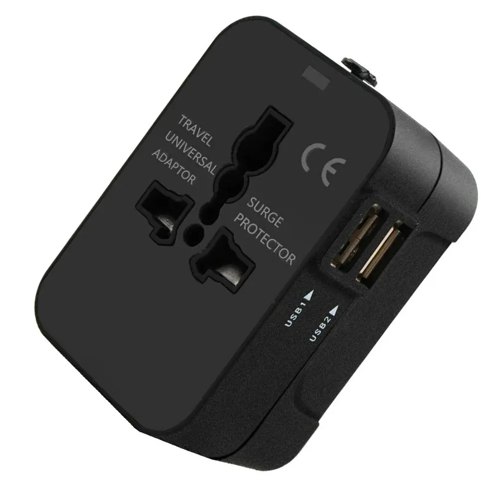 Все в одном Универсальный международный штекер Адаптер 2 USB порт мир Путешествия AC зарядное устройство адаптер с AU US UK евро-конвертер штекер