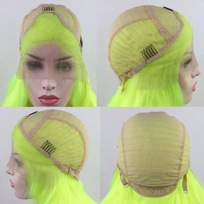 BM зеленый синтетический парик 13*4 на кружеве, бесклеевой светильник, зеленые термостойкие волокна волос, натуральные волосы, часть для Paty парики