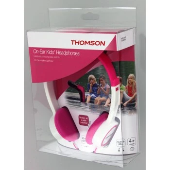 Наушники накладные Thomson HED1105P 1.2м розовый/белый проводные