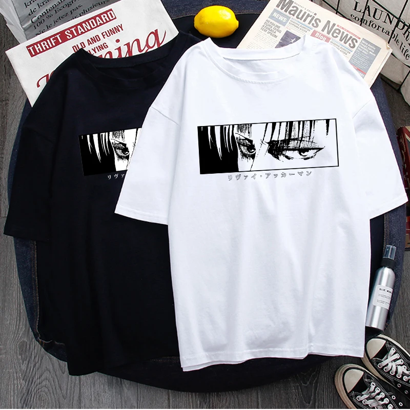 Graphic T-Shirt Attack Titan Final-Season Shingeki No-Kyojin Male Men Levi Anime Top-Tees