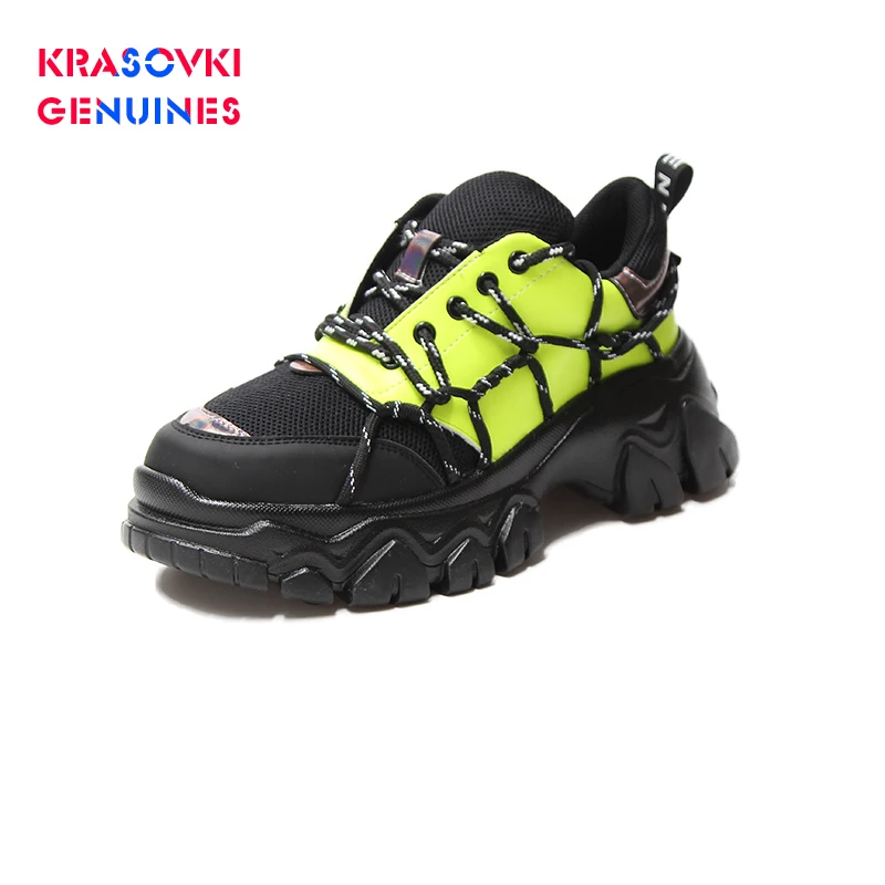 Krasovki/Женская Вулканизированная обувь из натуральной кожи сезон весна