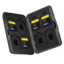 8 слотов алюминиевый SD микро цифровой чехол для держателя карты памяти Органайзер коробка для хранения медиа SD SDHC SDXC Футляр для карты TF хранения