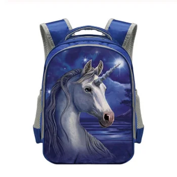 

13 Inch Kawaii Unicorn Backpack Cartoon Children School Bags for Boys Girls Kindergarten Bag Blue Kids Bookbag