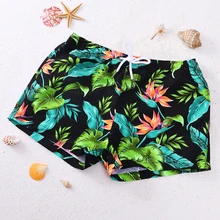 Модные Для Мужчин's с изображением зеленых листьев и пляжные шорты с рисунком быстросохнущая Цветочные пляжные шорты мужские плавки Мужские шорты для купания человек купальник для серфинга шорты без вкладыша