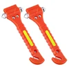 2PCS Car emergency Safety Hammer Life Saving Escape Emergency Hammer Seat Belt Cutter Window Glass Breaker Car Rescue Red Hammer 4